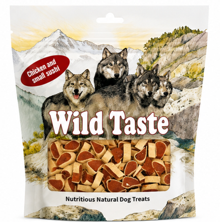 Wild Taste Chicken Cod Small Sushi 500g